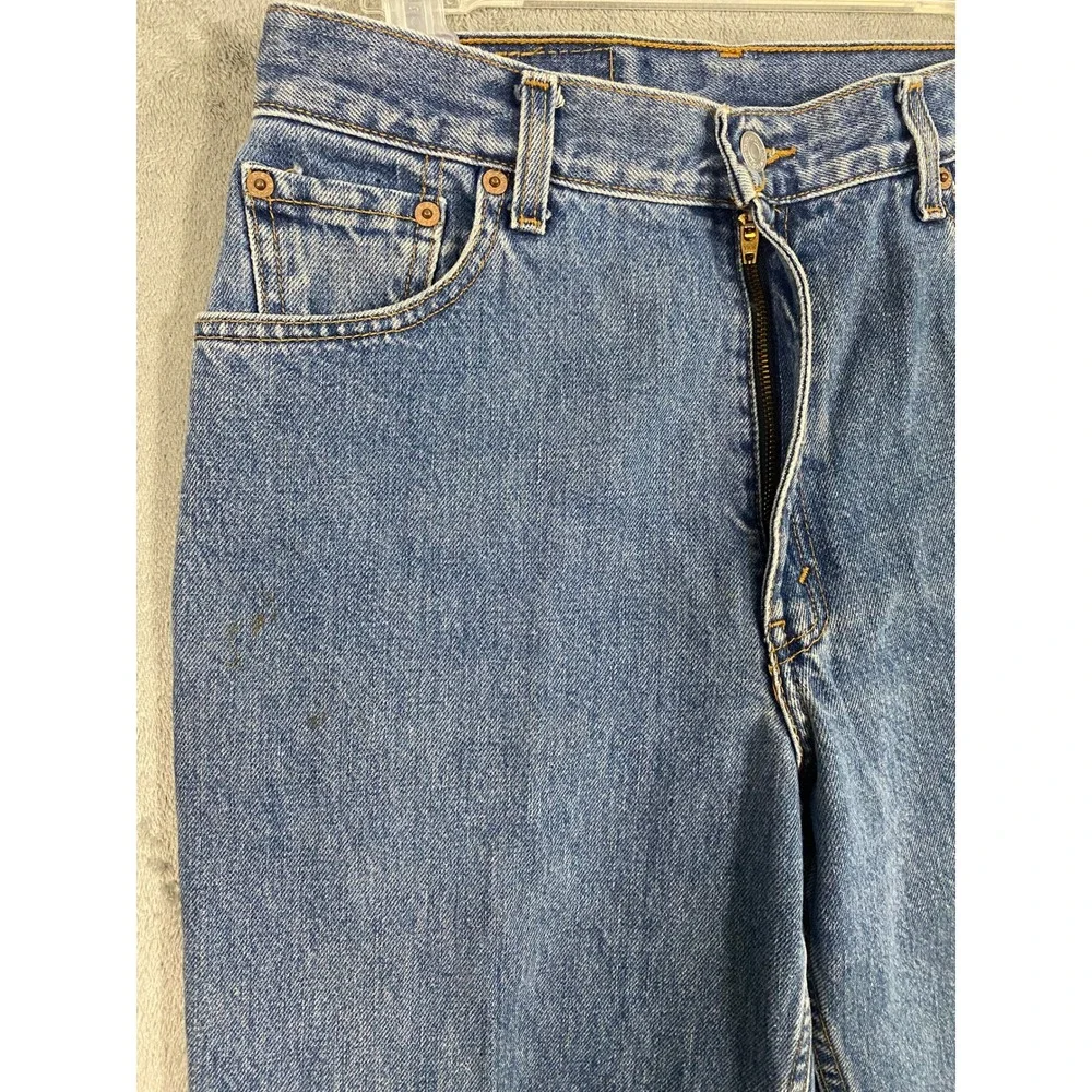 VTG Levi's Jeans Sz 10 S Faded Blue 550 Relaxed Fit Tapered Leg High Rise 90s‎